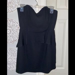 Black Peplum Mini Dress